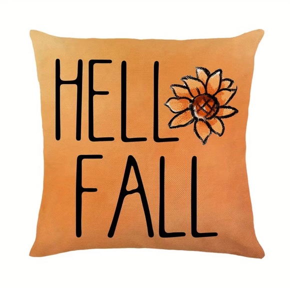 Set of 2 Hello Fall Gnome Sunflower Throw Pillow Covers - Picture 2 of 3